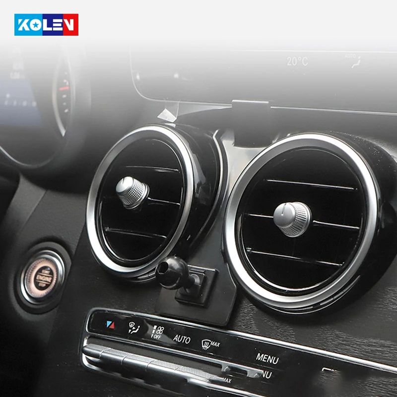 Car Mobile Phone Holder For Mercedes Benz C Class GLC W205 X253 GPS Air Outlet Vent Mount Gravity Bracket Stand Auto Accessories