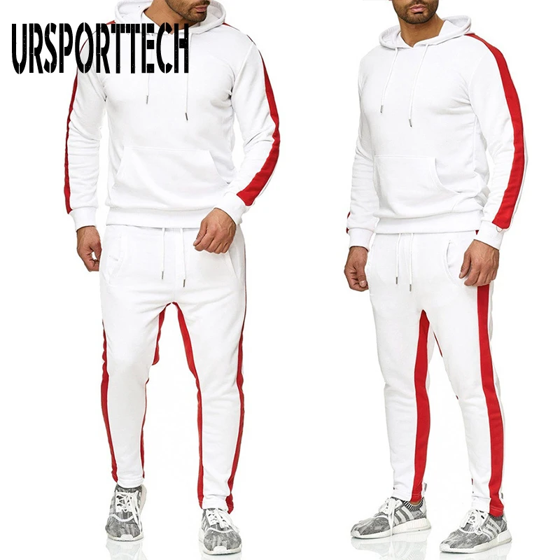 Спортивный костюм мужской из 2 предметов свитшот с капюшоном и брюки на шнуровке