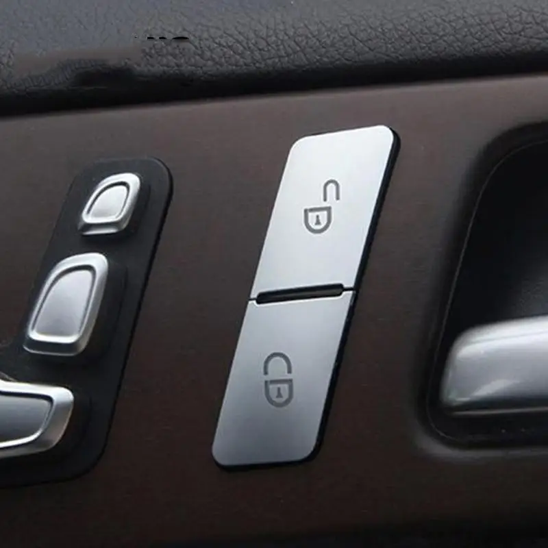 Door Unlock Buttons Sequins Decoration Cover Stickers Trim for Mercedes