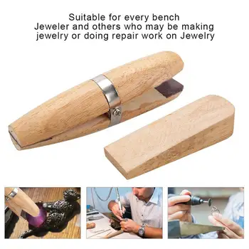 

Wood Ring Clamp Jewelry Making Professional Hand Tool Benchwork For Jewelers Holder DIY Tool