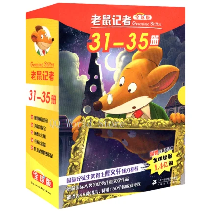 5 Books Vol.31-35 5 Книг Geronimo Stilton полный комплект 1-75 для избранных юморов Приключения отважных комиксов фантастика Родитель Ребенок Дети история китайская книга - Цвет: 5 Books Vol.31-35