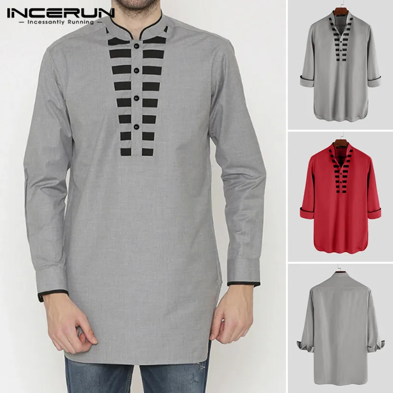 

2020 Man's Shirt Spring Men's Blouse Baggy Long Sleeve Shirts Summer Casual Button Up Fit Tops Fasion Patchwork Print Camisa 5XL