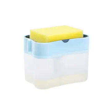 

Kitchen Brush Detergent Filling Injector Automatic Liquid Outlet Box Scouring Pad Dish Brush Soap Lye Box Multicolor