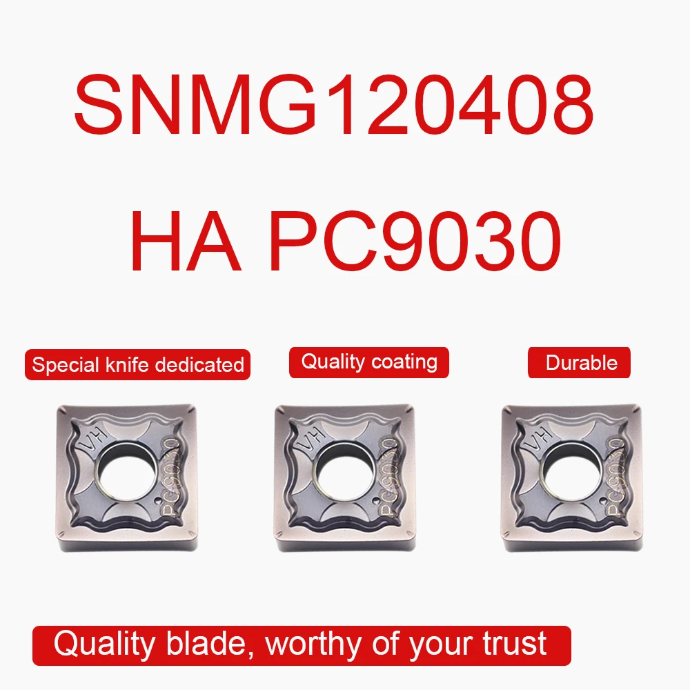 

10PCS High Quality SNMG120408 HA PC9030 Carbide Inserts External Turning Tool CNC Lathe Cutting Tool Machine