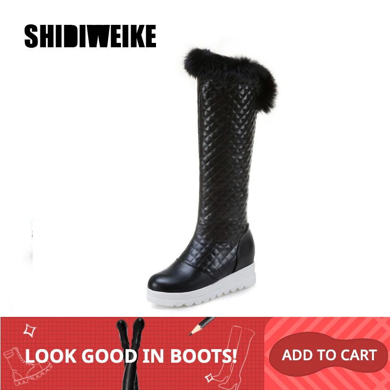 Ceny 2020 nowe zimowe buty wodoodporne damskie boczny zamek błyskawiczny ciepłe buty na śnieg kobieta moda damska zakolanówki buty x172