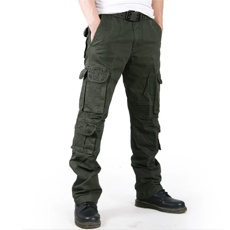 Men's Cargo Pant Baggy Casual Men Pant Multi Pocket Overall Male Outdoors Long Trouser Camouflage cargo pants military cargo pants men casual pants