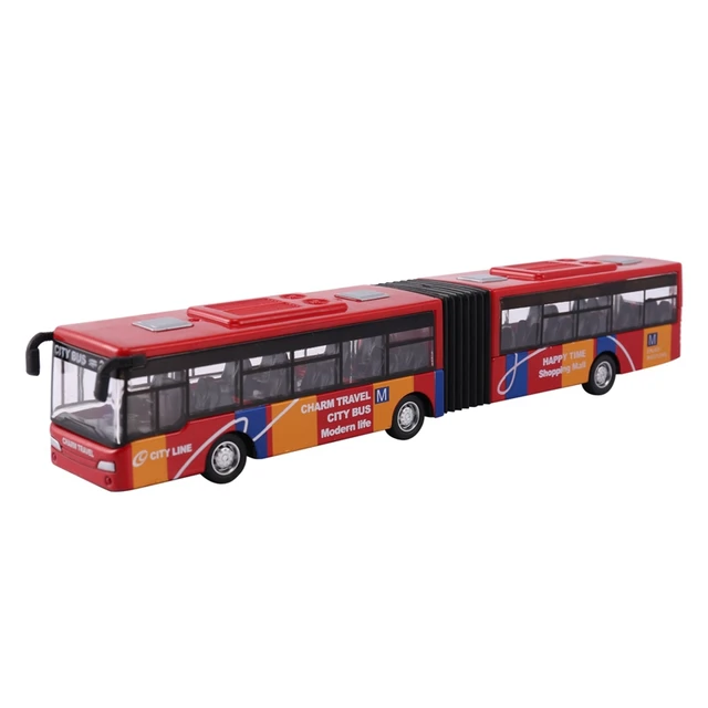 Children'S Diecast Model Vehicle Shuttle Bus Car Toys Small Baby Pull Back Toys 1