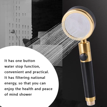 

360° Spin Rain Shower Head Filter For Water Adjustable Hand-Held Bath Shower Nozzle Water Saving High Supercharge Aluminum Spray