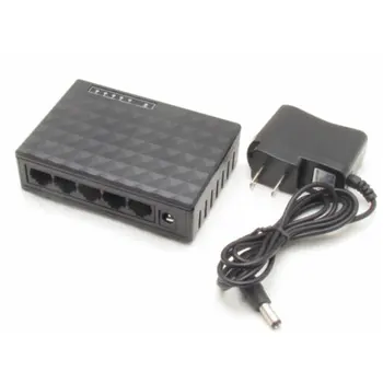 

Practical Durable Mini Ethernet Network Desktop Switch 5 Port 10/100Mbps Lan Fast Internet Hub us plug