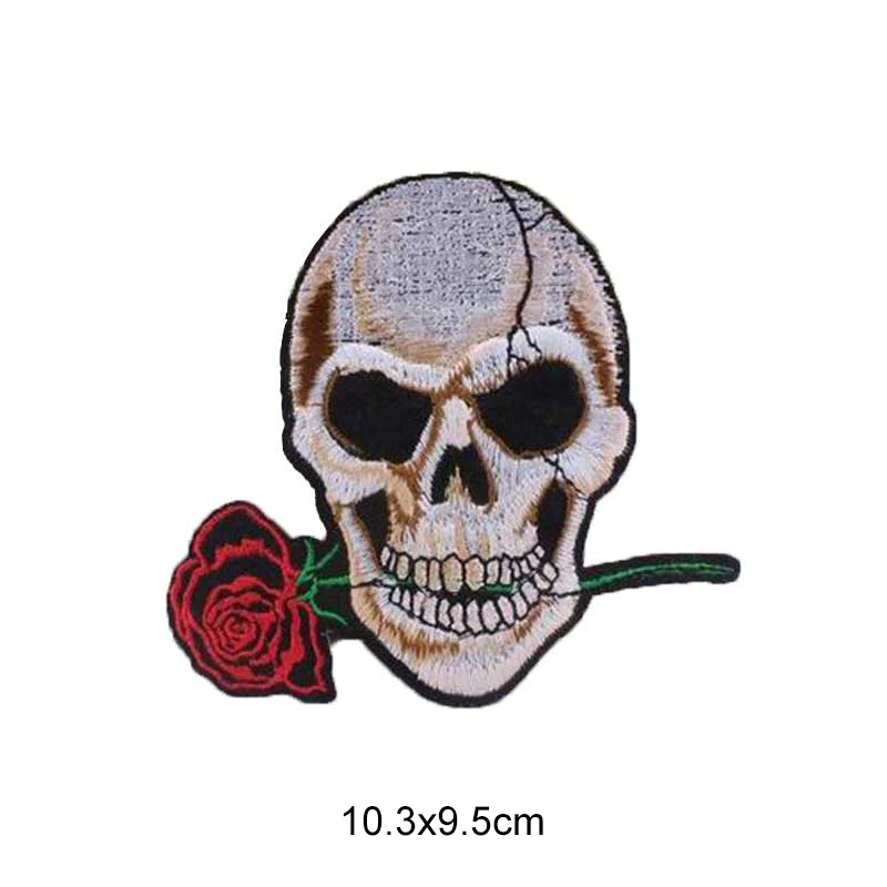 Нашивки в стиле панк с черепом на одежде полосы орлом для джинсов плавкие значки