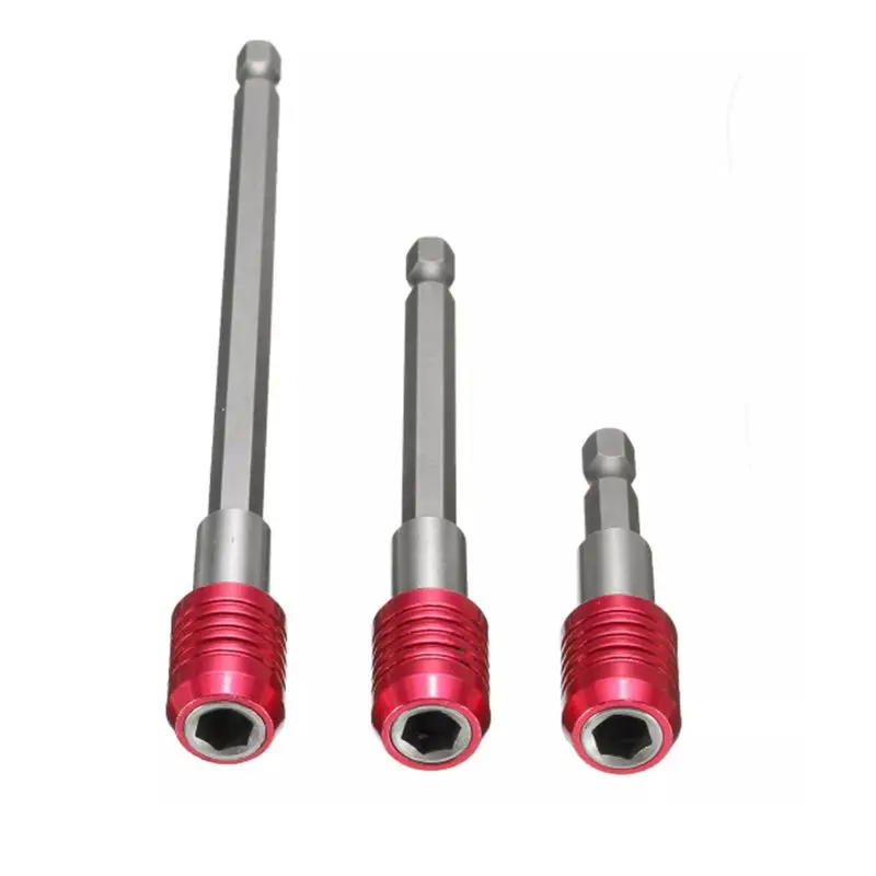 

3Pcs 1/4" Socket Extension Set Ratchet Wrench Bar Locking Extension Joints Adapter Stainless Steel