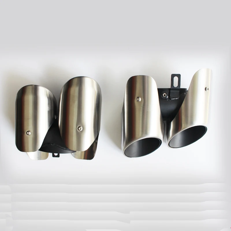 14-16 paramela For 17-18 Porsche paramela GTS Exhaust head Four row blowhole tail throat stainless steel exhaust pipe tail throat - Color: 14-16 paramela