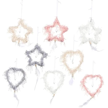 

New Plush Feather Pendant Colorful Christmas Pendant Christmas Tree Ornament Decoration Pendant Home Decoration