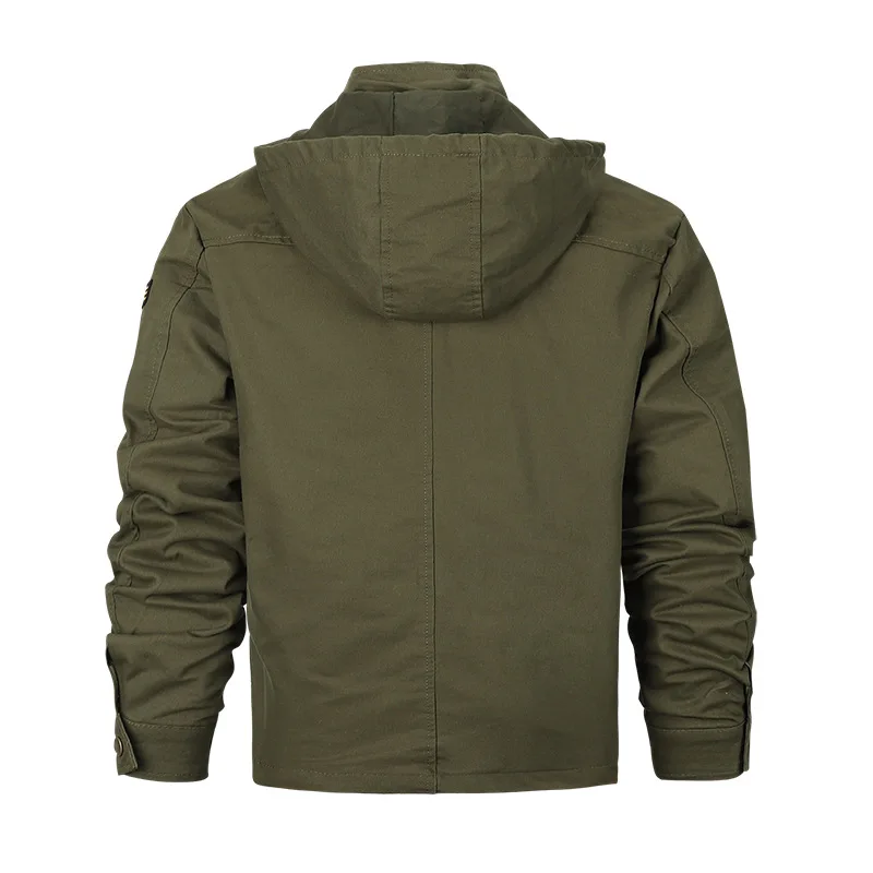 AliExpress мужская одежда в стиле милитари, осенняя куртка, повседневная куртка из чистого хлопка, большие размеры