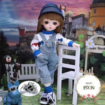 

1/6 12 Inches 25 Joints BJD Doll Makeup Ball Joint Dolls for Girls (Included Makeup Naked Doll + Eyes + Full Costume Kit)