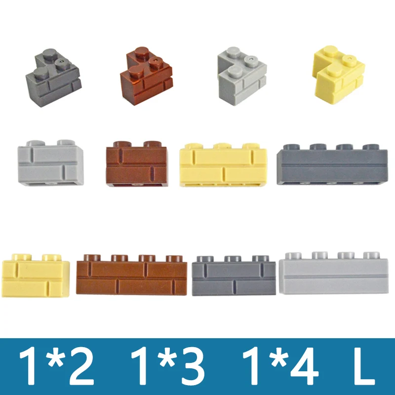 62-130 шт стены кирпичи толщиной 1*2 1*3 1*4 L точки DIY строительные блоки город МОС