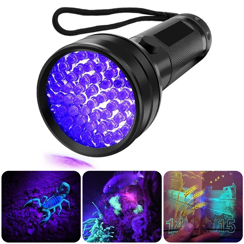 

High quality UV Light 51LED 21LED 12LED UV Light 395-400nm LED UV Flashlight torch light lamp safety UV detection AAA battery