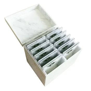 

Acrylic Large Capacity Durable 10 Layers Practical Grafting Makeup Organizer Marbling Professional Pallet Eyelash Storage Box