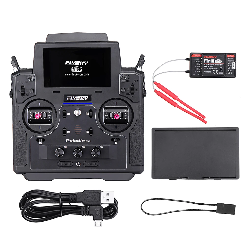 US $282.09 Flysky FSPL18 PL18 Paladin 24G 18CH Radio Transmitter FSFTr10 Receiver HVGA 35in TFT Touch Screen For RC FPV Drone Airplane