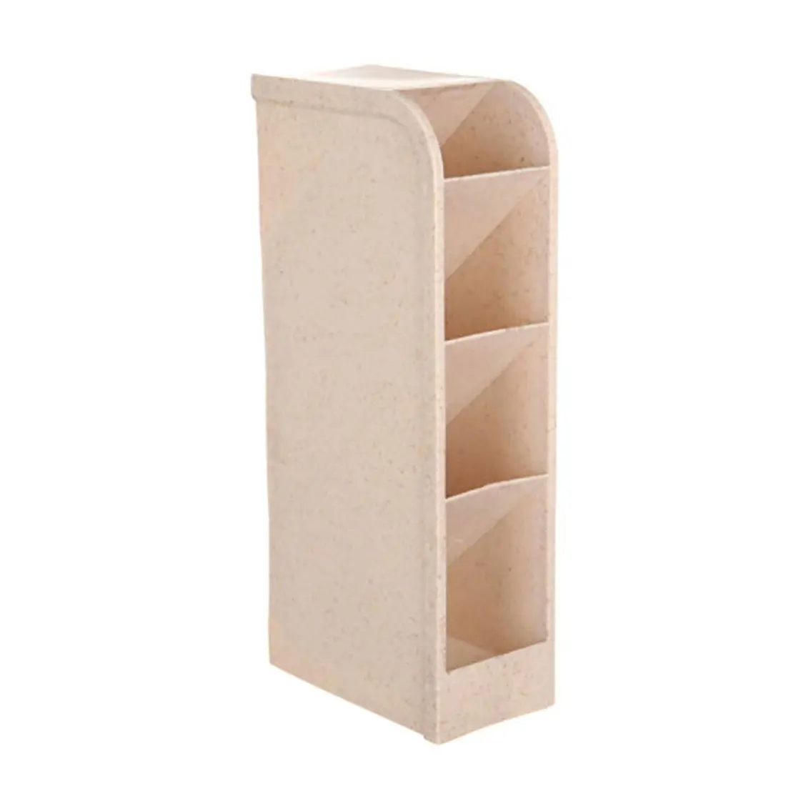 Wheat Straw Four Compartment Storage Box Pen Holder Office School Storage Case Desktop Finishing Storage Rack
