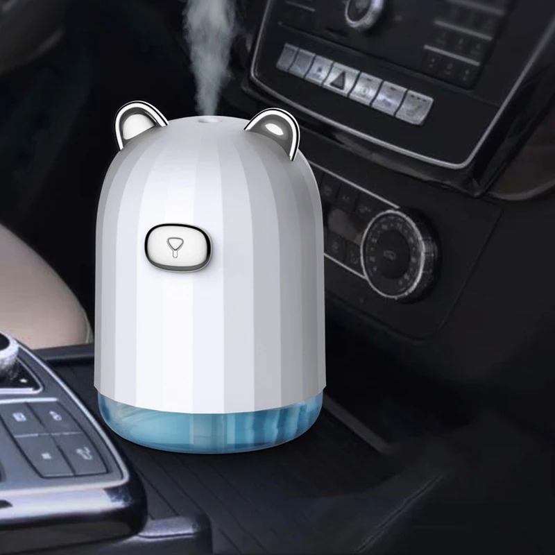 White USB увлажнитель с прохладным туманом и дыхательный светильник, увлажнитель мини-размера для спальни, домашнего офиса, рабочего стола, 145 мл, с автоматическим выключением - Цвет: White