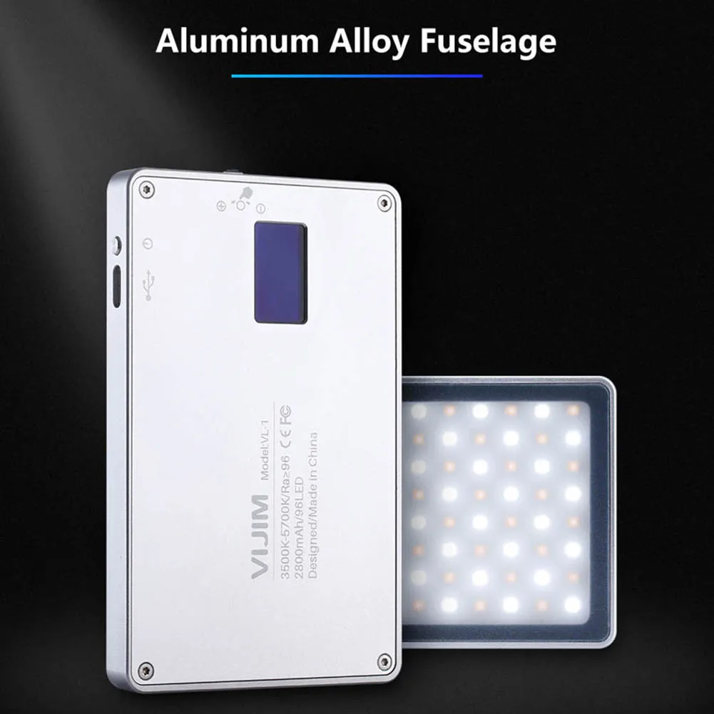 

Mini Phone LED Light OLED Screen 96 Beads Magnetic Aluminum Alloy Portable Lamp for Selfie OC-shipping