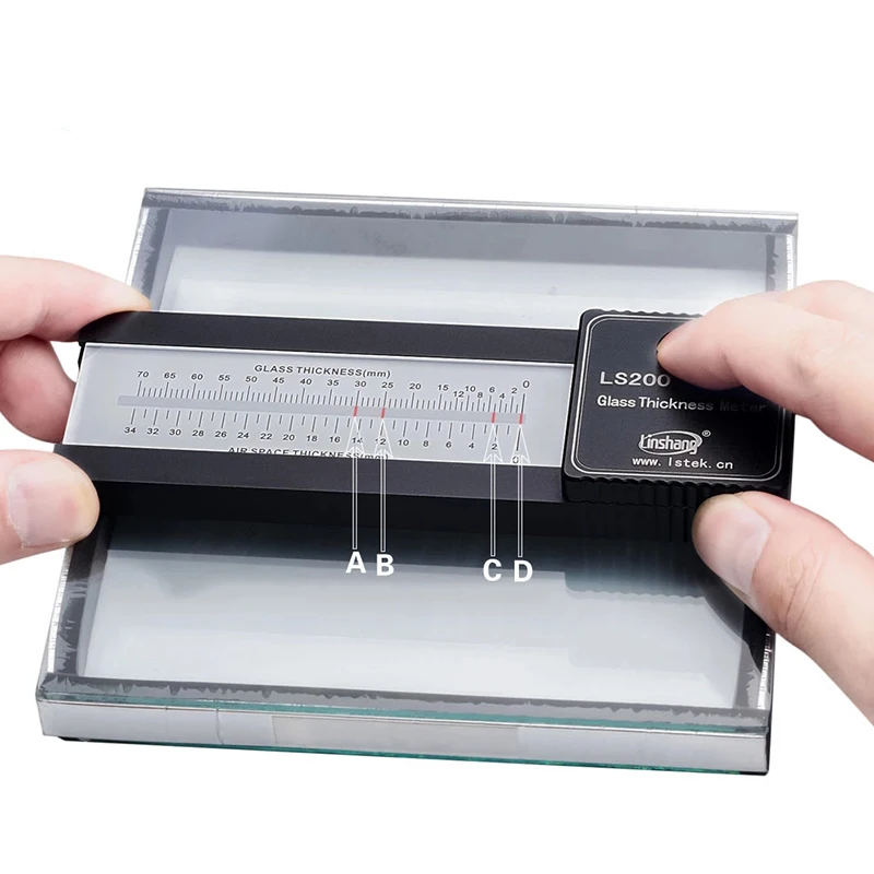 LS200 Portable Laser Glass Thickness Gauge Single Side Measure