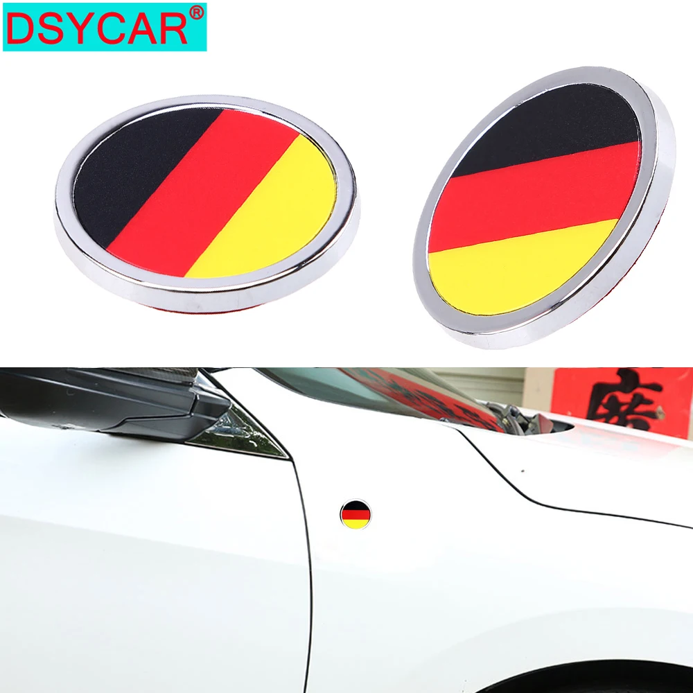 DSYCAR-Car-Styling-Germany-National-Flag-3D-Metal-Sticker-Mini-Round ...