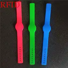 ID 125 кГц EM4100 только для чтения водонепроницаемый браслет RFID силиконовый ремешок-браслет для контроля доступа синий зеленый красный Быстрая 5 шт