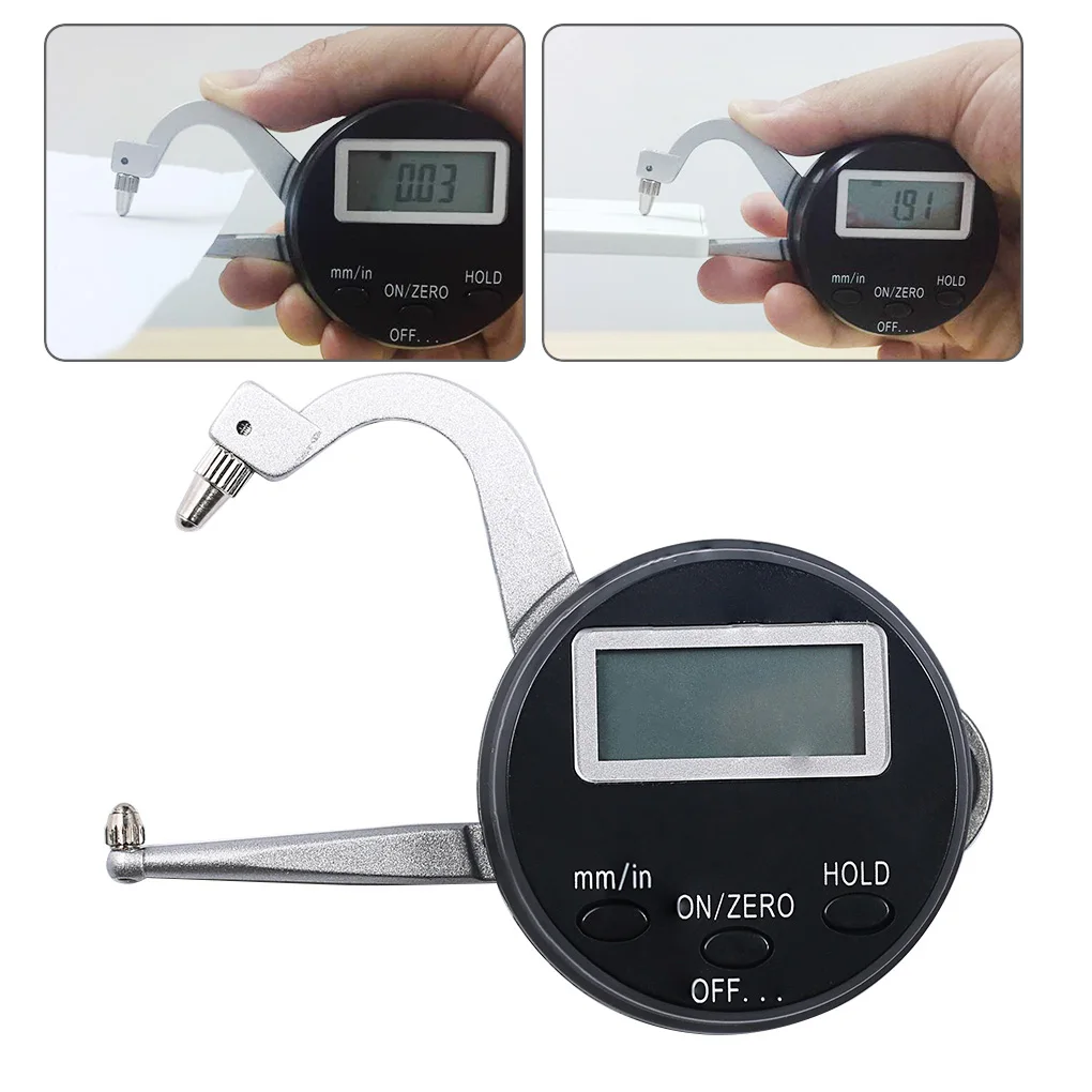 

0-25mm Digital Electronic Thickness Gauge Fabric Paper Leather Rubber Thickness Gauge Measuring Tool
