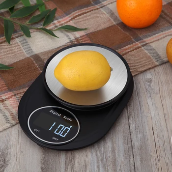 

New Digital Kitchen Scale 5kg 1g/0.1g Weighting Gram High Accuracy Tare for Baking Cooking Flour Spices Medicine Food Scale
