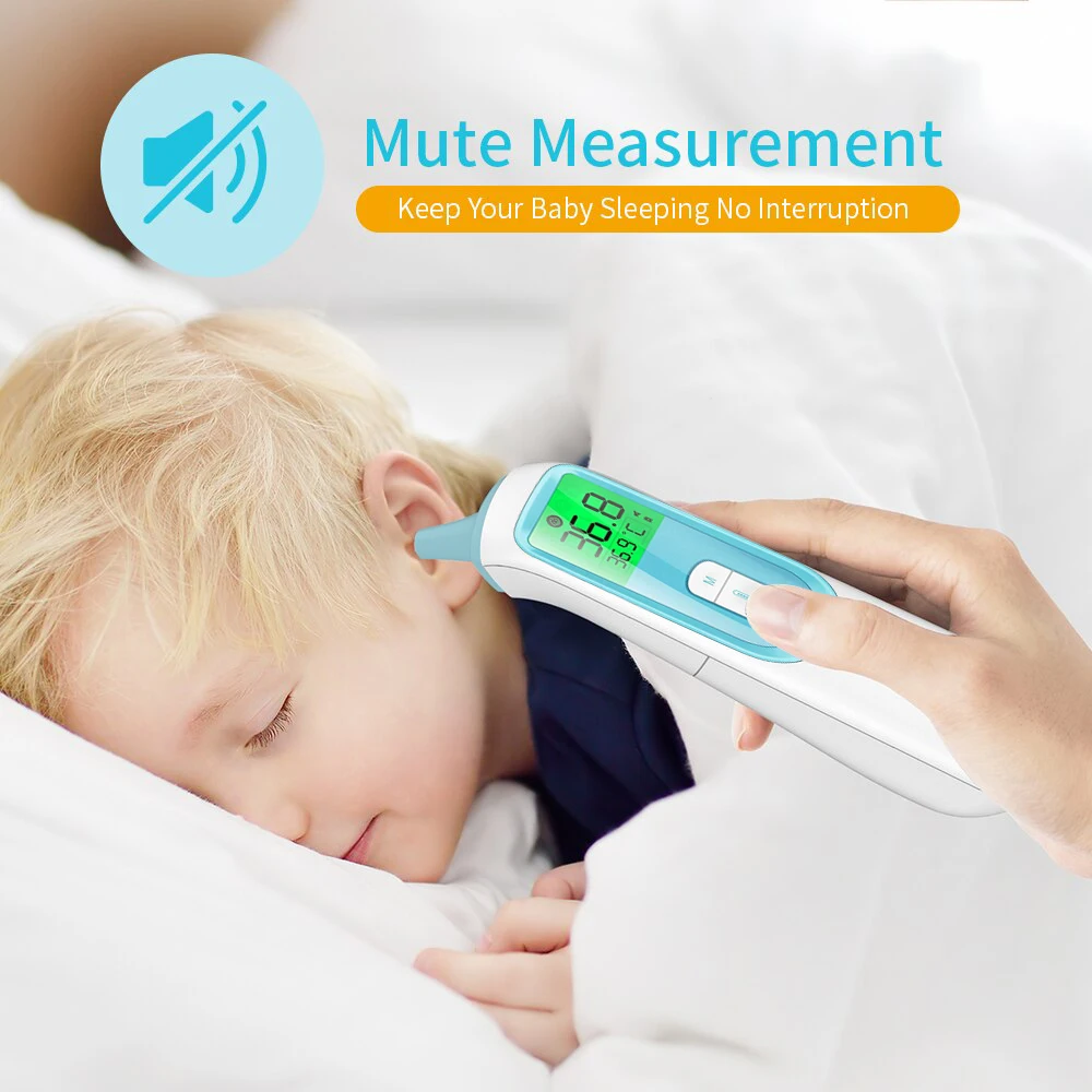 ELERA Cheap Infrared Baby Forehead And Ear Thermometer Fast Accurate Measurement Digital LCD Non-contact Children Termometro