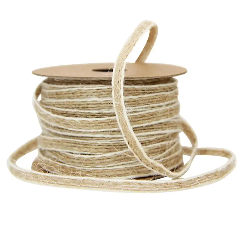 Лента из мешковины, натуральный шпагат, Hessian Jute, для рукоделия, деревенская, свадебная, Рождественская вечеринка, удобные украшения, аксессуары
