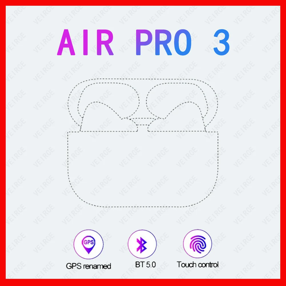 i90000 max Newest Wireless headphone bluetooth earphone in ear TWS Wireless Touch  GPS 1: 1 Clone Super Bass Airoha Air pro 3