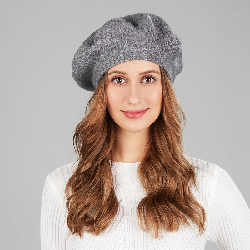

Beret Hat Woman French Artist Warm Wool Winter Beanie Hat Cap Vintage Girl Plain Beret Hats Solid Color Elegant Lady Winter Caps