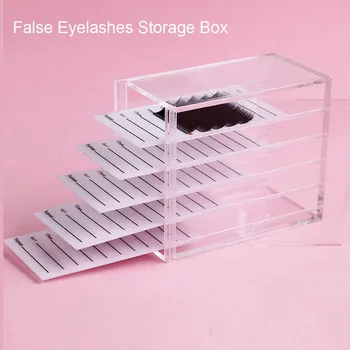 

New Professional Transparent Travel False Eyelashes Storage Box 5 Layers Extension Individual lash Display Stand Tools Y822