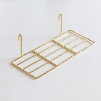 

2pcs Grid Panel Wall Shelf Basket with Hook Bookshelf Display Storage Rack Tray XXUC