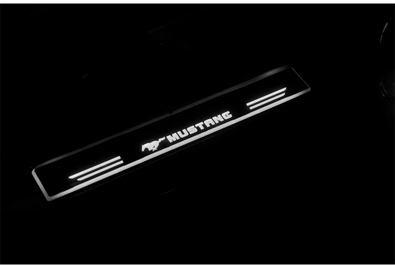 2 шт. отличный автомобильный стиль Led движущиеся двери потертости, автомобиль Добро пожаловать педаль, дверной порог пластина подсветка для ступеней для ford Mustang