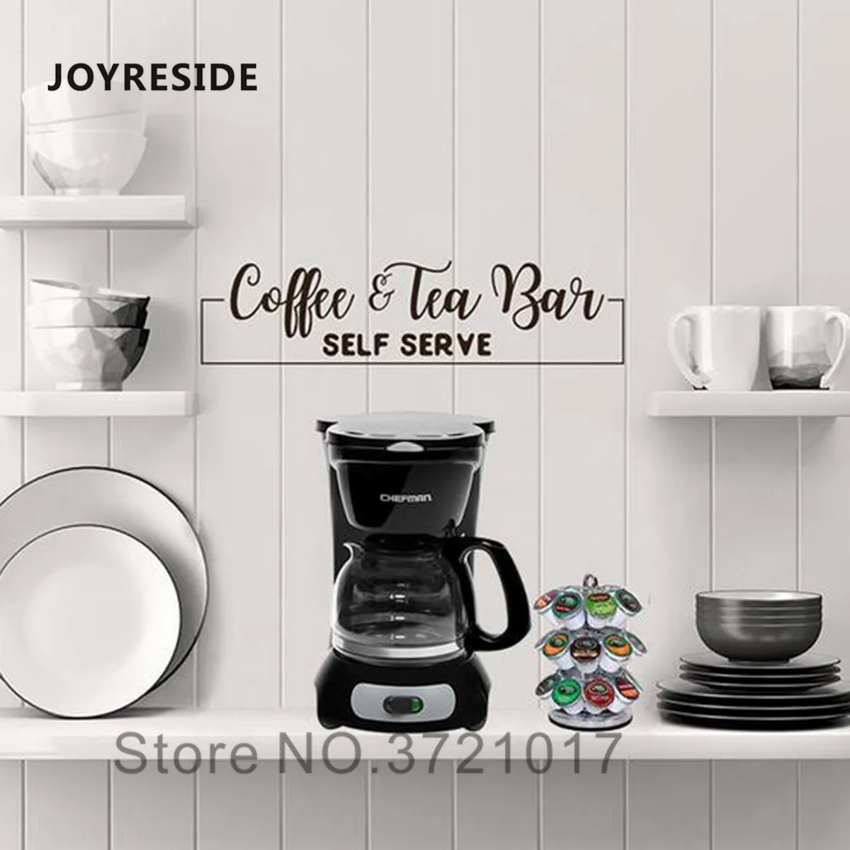 Coffee Tea Wall Decals Home Kitchen Art Design Wall Sticker Coffee Bar Quotes Vinyl Decal Kitchen Wallpaper WM233