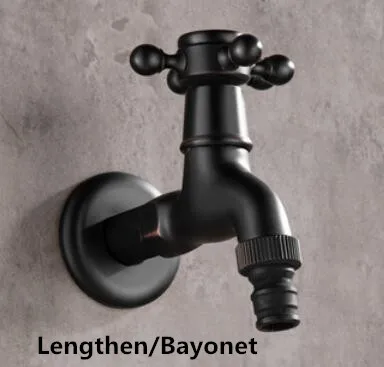 Black Baking Lacquer Washing Machine Dual Use Faucet /Garden Cross handle Water Tap/Laundry Sink Mop Pool Brass Single Cold Tap - Цвет: Светло-зеленый
