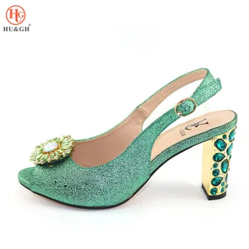 

2020 Italy Fashion New Design Ladies Party Shoes Decorated with Rhinestone African Women Wedding Sandals Sexy Lady Shoes Pumps