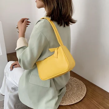 

2020 Retro Totes Bags For Women Trendy Vintage Handbag Soft Leather Female Small Subaxillary Bags Casual Shoulder Bag