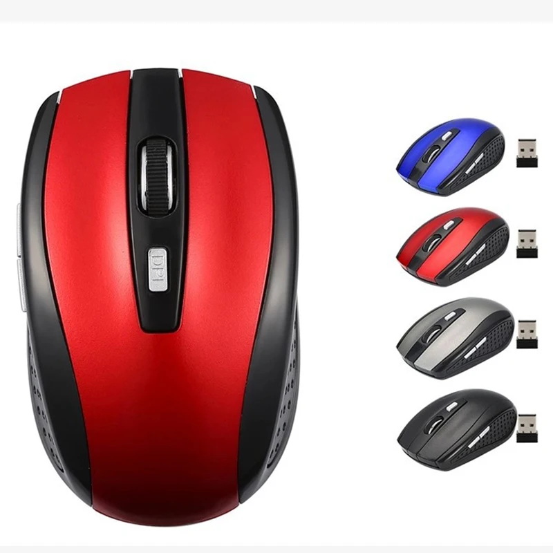 

2.4G Wireless Mouse 1600 DPI Adjustable 6 Buttons Gaming Mouse With Nano Receiver Wireless Mouse for Computer/Laptop