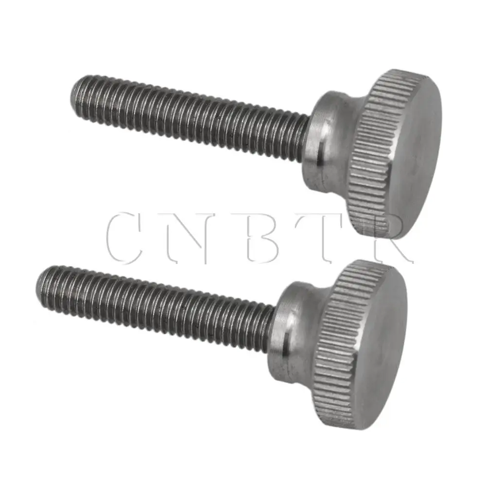CNBTR 4x M5 25mm Thread 304 Stainless Steel Knurled Screws Furniture Bolts CNBTR 4x M5 25mm Thread 304 Stainless Steel Knurled Screws Furniture Bolts