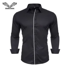 Хлопок Мужская одежда Повседневная рубашка с длинным рукавом размера плюс 8xl 7xl 6xl Высокое качество Модный стиль полосатый цвет белый синий N5136