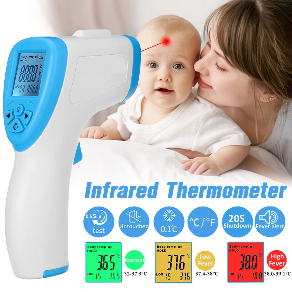 

Kids Infrared Non-contact Thermometer Digital Termometer Infrared Forehead Body Thermometer Gun for Kids Baby Adult