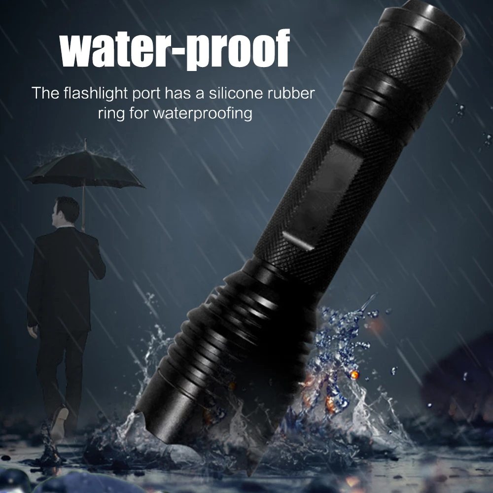 

Aluminum Alloy Led Long Spotlight 18650 Lithium Battery Flashlight Strong Glare