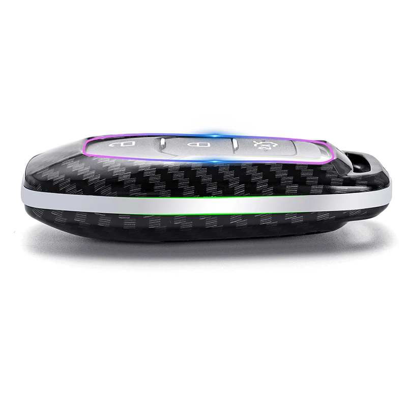 Sleek Carbon Fiber Car Key Cover Case - Premium Car Accessory