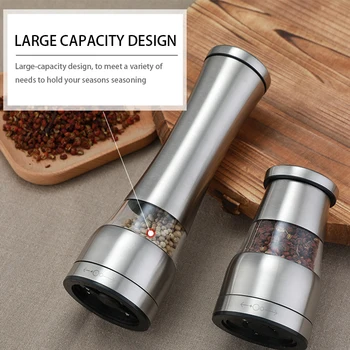 

Manual Salt Pepper Mill Spice Grinder Muller Pepper Grinder Seasoning Grinding Stainless Steel Grinder Kitchen Tool Gadgets