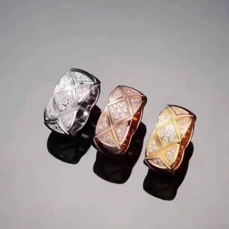 Kopen Hot Koop Volledige Crystal Snijden Graan Rose Goud Kleur Zilver Kleur Goud Kleur Roestvrij Stalen Ringen
